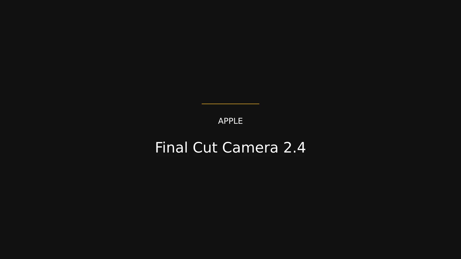 Apple Final Cut Camera 2.4