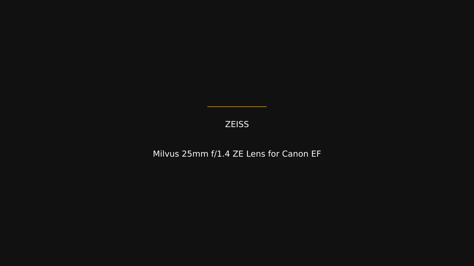 ZEISS Milvus 25mm f/1.4 ZE Lens for Canon EF