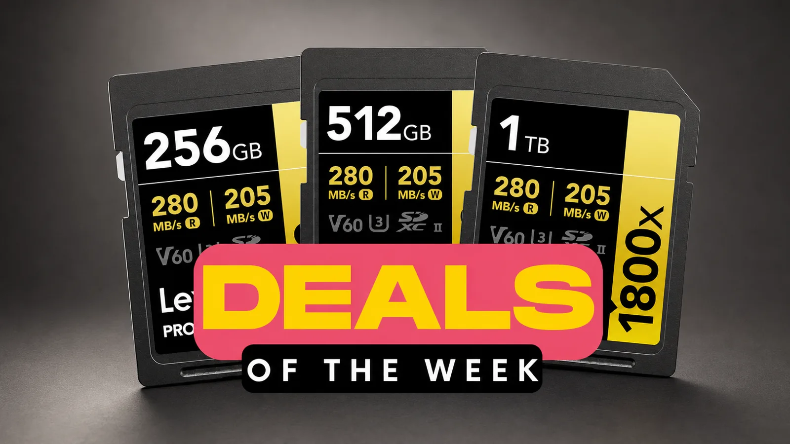 Lexar 256GB Professional 1800x UHS-II SDXC Memory Card (GOLD Series)